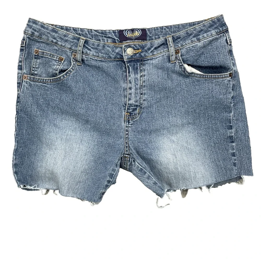 Angels Jean Short Women 34* Raw Y2K Western Rodeo Grunge Daisy Cowboy Preppy 90s